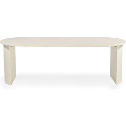 Eettafel Ovaal 240cm - Beige Betonlook - Demy