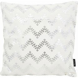 Sierkussen Lulu Silver / White | 45 x 45 cm | Katoen