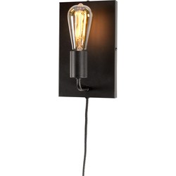 Wandlamp Madrid - Zwart - 15x10x25cm