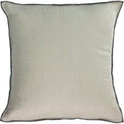 Kave Home - Kussenhoes Elea 100% linnen in lichtgrijs 45 x 45 cm