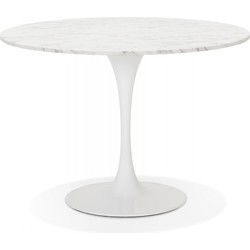 WITNEY ronde eettafel 120x120x736 cm Wit