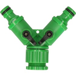Tuinslang - splitter 2-weg - soft - buitenkraan opzetstuk - Tuinslangaccessoires