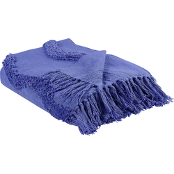 KHARI - Plaid - Violet - 125 x 150 cm - Katoen