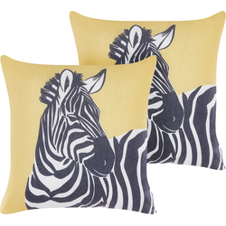 MANKETTI - Sierkussen set van 2 - Geel - 45 x 45 cm - Polyester