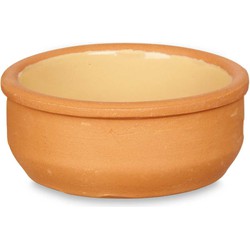 Set 6x tapas/creme brulee serveer schaaltjes terracotta/geel 8x4 cm - Snack en tapasschalen