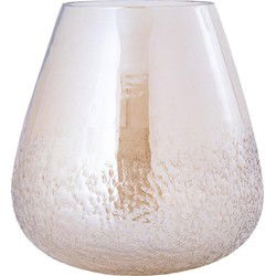 PTMD Windlicht Ameara - 26x26x26 cm - Glas - Geel