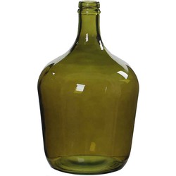 Mica Decorations diego glazen fles groen maat in cm: 30 x 18