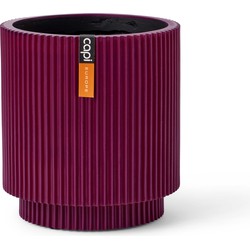 Vase Zylinder Groove H11.8 cm lila Blumentopf - Capi Europe