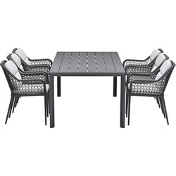 Garden Impressions Pemba tuinset 7-delig - Adana tuintafel 220x100 cm