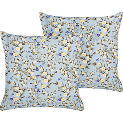 Beliani VALLORIA - Buitenkussen-Blauw-Polyester