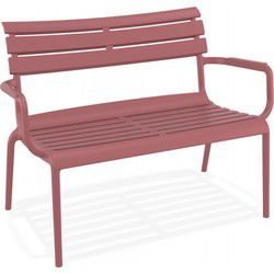 AROMA XL tuinbank 116x70x75 cm Rood