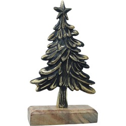 PTMD Marrey Kerstboom Beeld - 22 x 5 x 12 cm - Aluminium - Messing