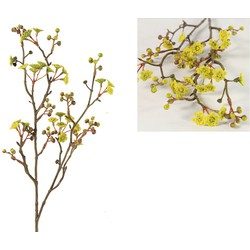 Prunus kunststof 60x16x2 cm geel kunstbloem