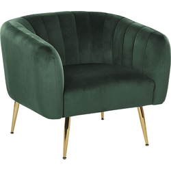 LACONIA - Fauteuil - Donkergroen - Fluweel