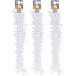3x Witte folieslingers grof 180 cm - Kerstslingers