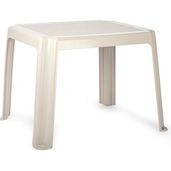 Forte Plastics Kunststof kindertafel - beige - 55 x 66 x 43 cm - camping/tuin/kinderkamer - Bijzettafels