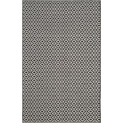 Safavieh Modern Indoor Flatweave Vloerkleed, Montauk Collectie, MTK716, in Ivoor & Zwart, 122 X 183 cm