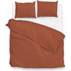 Zo!Home Dekbedovertrek Satinado Copper Orange 240 x 200 220 cm + 2 slopen 60 x 70 cm