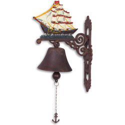 A PAIR OF CAST IRON SAIL BOAT BELLS