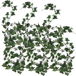 6x Klimop slinger groen Hedera Helix 180 cm - Kunstplanten