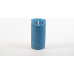 Rustic Wax Candle Moving Flame 7,5X15Cm Denim 3Xaaa