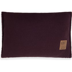 Knit Factory Lynn Sierkussen - Aubergine - 60x40 cm - Inclusief kussenvulling