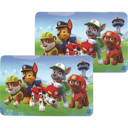 2x stuks placemats voor kinderen Paw Patrol 43 x 28 cm - Placemats