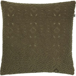 Dutch Decor BABET - Sierkussen olijf 45x45 cm - groen - Dutch Decor