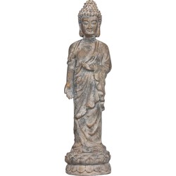 Mica Decorations Deco Object Buddha - 17x18.5x70 cm - Magnesium - Grijs