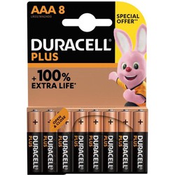 Duracell alkaline aaa plus 8st