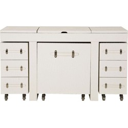 Kare Make-up Tafel Diva Croco White