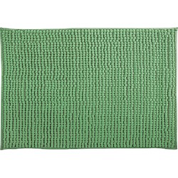 MSV Badkamerkleed/badmat tapijtje voor op de vloer - groen - 50 x 80 cm - Microvezel - Badmatjes