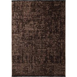 SPACE Vloerkleed – Laagpolig Velours – Modern & Sportief – Katoen & Chenille – Bruin- 80x150 CM
