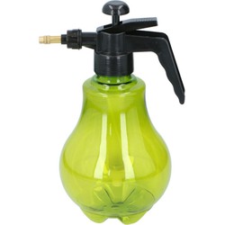 Kinzo Plantenspuit met hoge druk sproeier/sproeikop - kunststof - 1.4 liter - zwart/groen - Plantenspuiten
