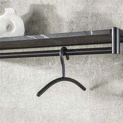Hoyz Collection - Garderobehanger Ronde Buis - Gun Metal - 6 Stuks