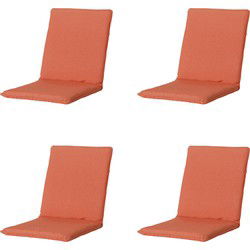 Madison -  Stapelstoelkussen Panama flame orange - Ca. 97x49 cm - Set van 4