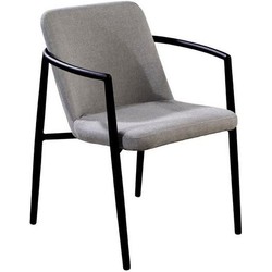 Youkou dining chair alu black/flanelle grey