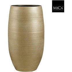 Mica Decorations Bloempot Porto - 39x39x70 cm - Terracotta - Goud,Metallic