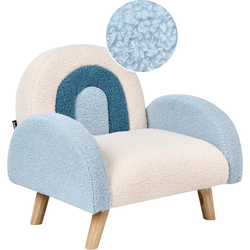 Beliani OMBO - Kinderstoel-Blauw-Bouclé