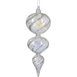 Ornament glas l8b8h20 cm iris a4 kerst