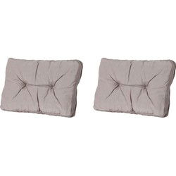 Madison -  Florance Rugkussen Panama taupe - Ca. 43x73 cm - Set van 2