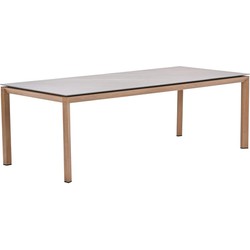 Domingo tafel - 230x100 cm - light teaklook -  Centostone Napoli sand
