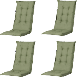 Madison -  Tuinstoelkussen Lage Rug Basic green - Ca. 105x50 cm - Set van 4
