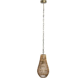 PTMD Erandi Natural reed hanging lamp egg shape round