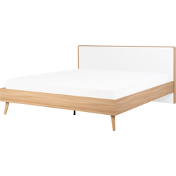 Beliani SERRIS - Tweepersoonsbed-Lichte houtkleur-MDF