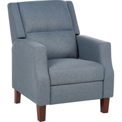 Beliani EGERSUND - TV-fauteuil-Blauw-Polyester