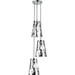 Moderne Hanglamp  Carlito - Metaal - Chroom