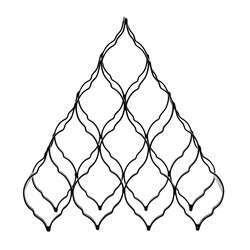PTMD Waver ijzer pyramide wijnrek maat in cm: 38 x 15 x 43