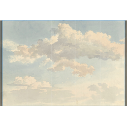 Behang Wolken Schets Origineel - 330x230cm - House of Fetch - maatwerk