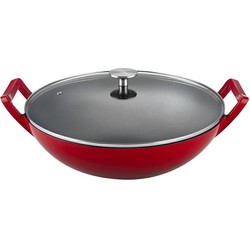Buccan - Hamersley - Gietijzeren wokpan 36cm - Rood